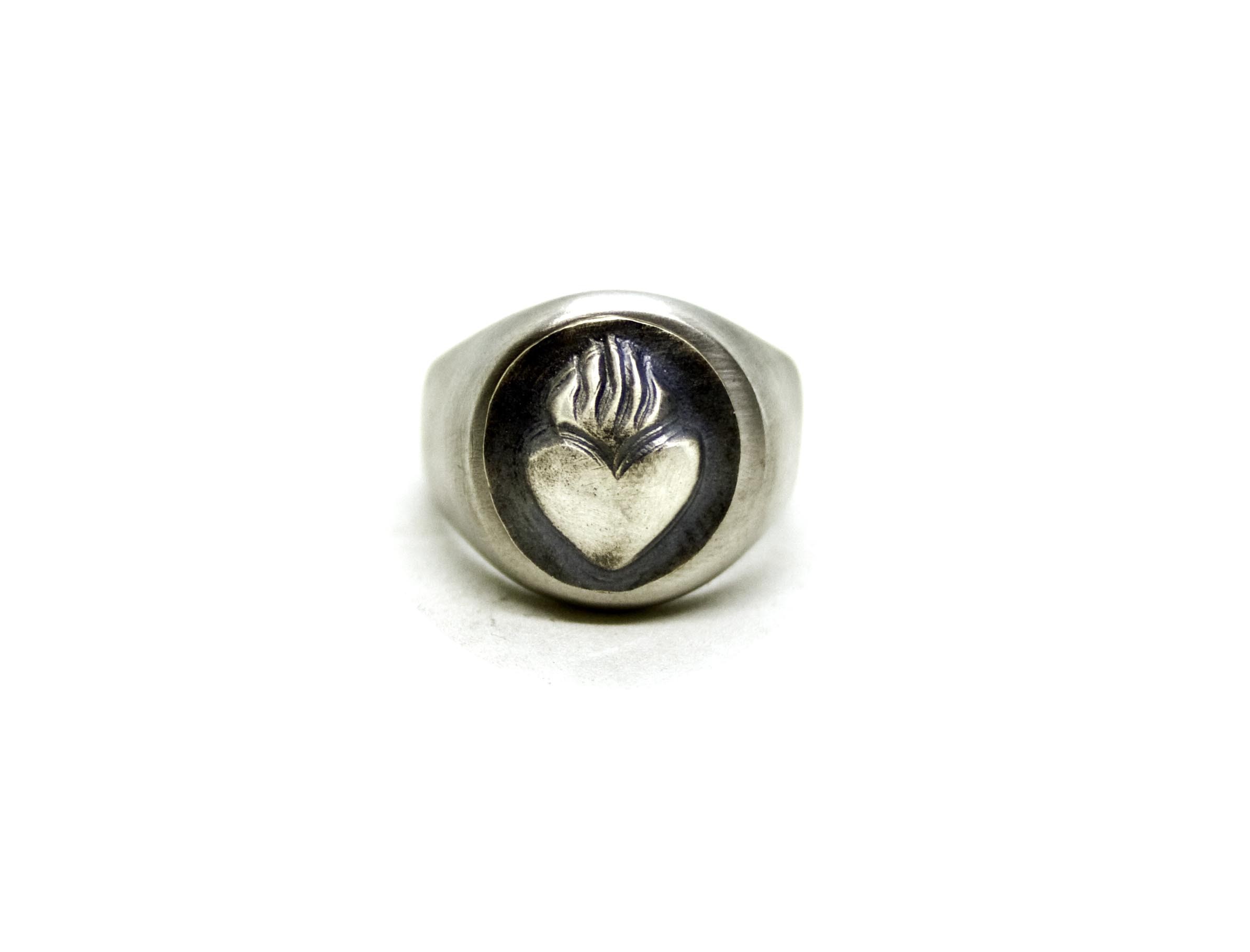 Sacred heart signet on sale ring