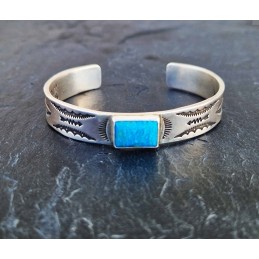 Bracelet Turquoise Argent 925 "Sun Rays"