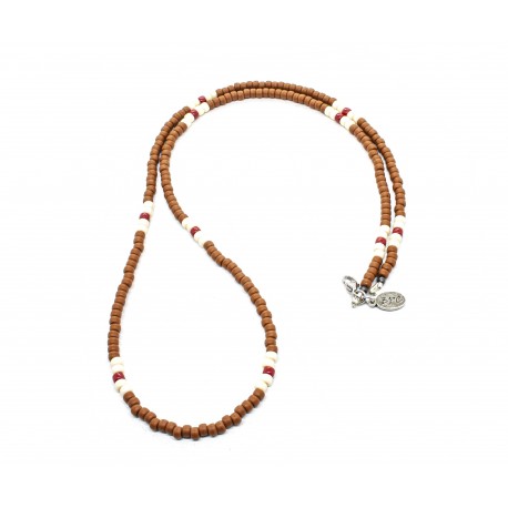 Collier Matubo marron mat