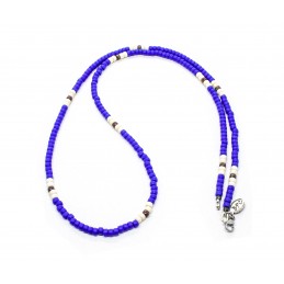 Collier Matubo bleu mat